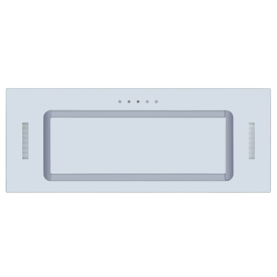 image 1 of Cookology 75cm White Glass Built-In Canopy Cooker Hood