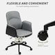 image 8 of HOMCOM Office Chair, Linen Desk Chair with Adjustable Height Grey Grey