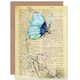 image 1 of Upcycle Butterfly Rider Fantasy Dictionary Birthday Card