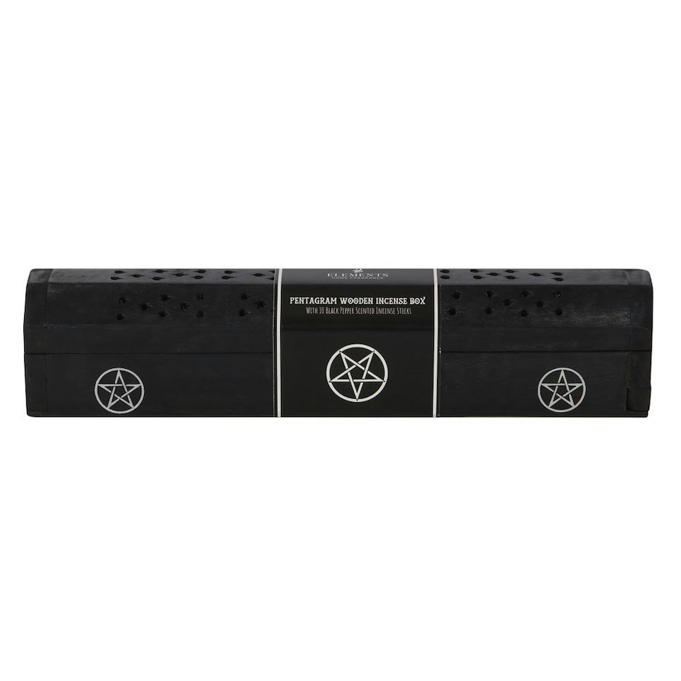 image 1 of Elements Black Pepper Pentagram Wooden Incense Gift Set - Black/White - One Size