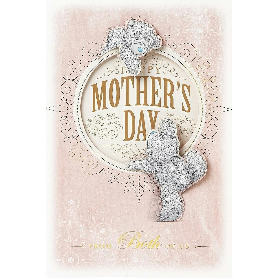 image 1 of Me to You Happy Mothers Day Die Cut Greeting Card From Both Of Us New Gift Mum Mummy