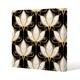 image 1 of Black& Gold Floral Pattern (Canvas Print) 46 x 46 x 4cm