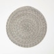image 2 of Homescapes Silver Handwoven Round Placemats Set of 4 | Grey | 4