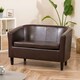 image 2 of Meriden 2 Seat Tub Sofa Brown