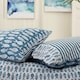 image 1 of Small Fish 100% Cotton Duvet Cover Set – Nautical Navy & White Design with Piped Edges White | Blue | Single