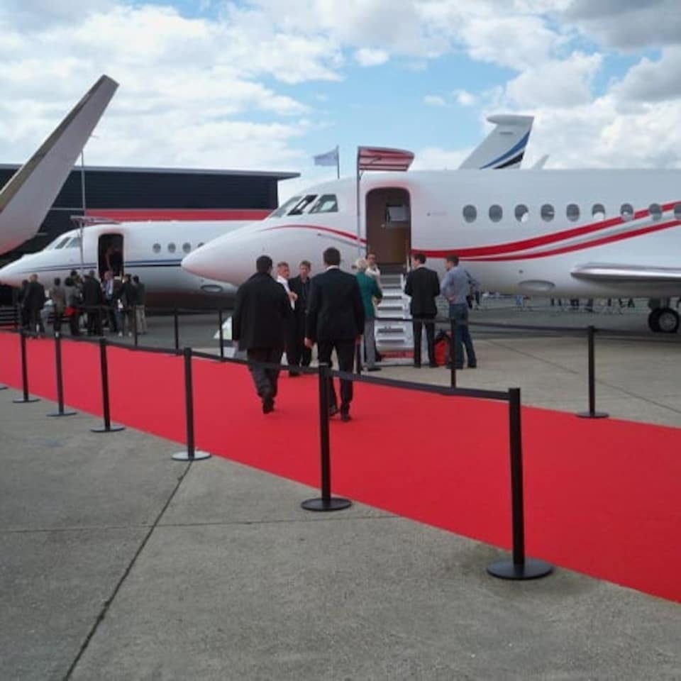 image 1 of 1 Metre Exhibition Quality Ribbed Heavy Duty Red Carpet Runner 1 Metre Wide