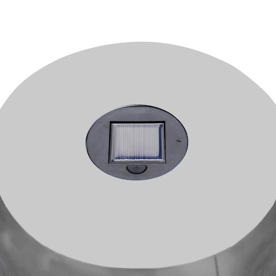 image 1 of Teamson Home Outdoor Garden Decor 2 in 1 Round Large Solar Powered Lantern LED Light