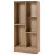 image 10 of COSTWAY 5-Cube Bookcase Wooden Storage Organizer White Yellow