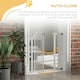 image 4 of PawHut 74-87cm Adjustable Metal Pet Gate Safety Barrier w/ Auto-Close White
