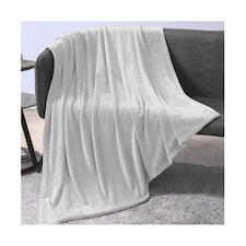 Ezysleep Faux Mink Super Soft Throw Plush Luxury Blanket Cozy Home Decor | Grey | Silver