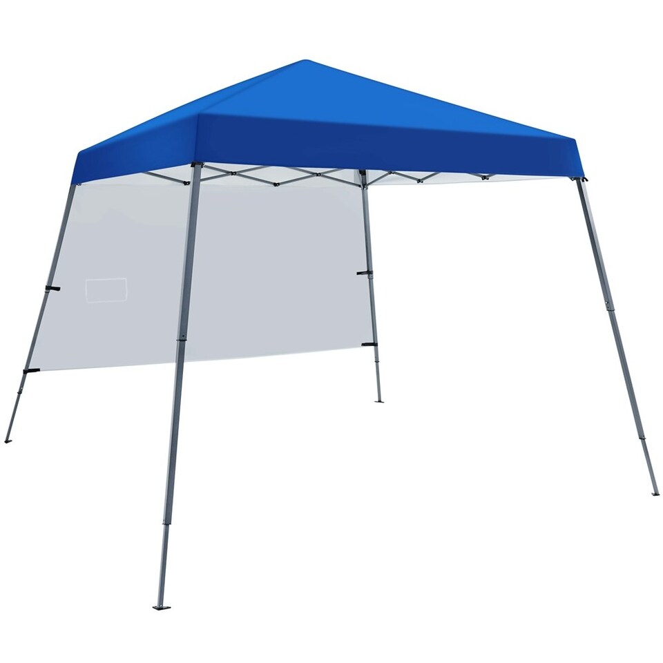image 1 of Yaheetech One-person Set Up Pop-up Canopy Tent w/ Side Panel | Blue