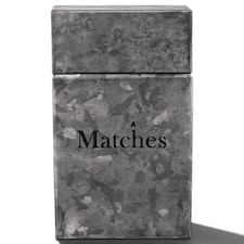 Garden Trading Galvanised Grey Steel Match Box Holder