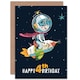 image 1 of Space Rocket Astronaut Age 4 Years Old Child Kids 4th Birthday Card