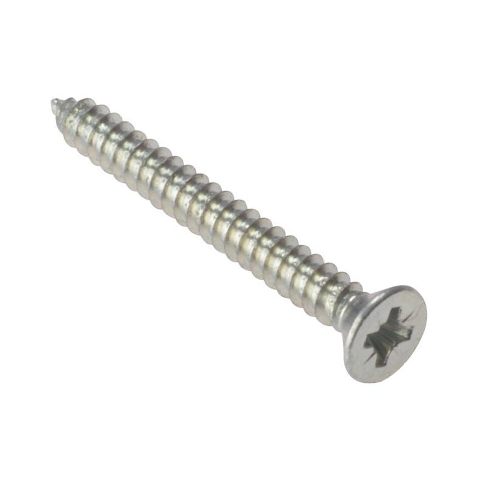 Forgefix Self-tapping Screws, Pozi, Csk, Zp - Multi Colour - 1.1/4 x 8