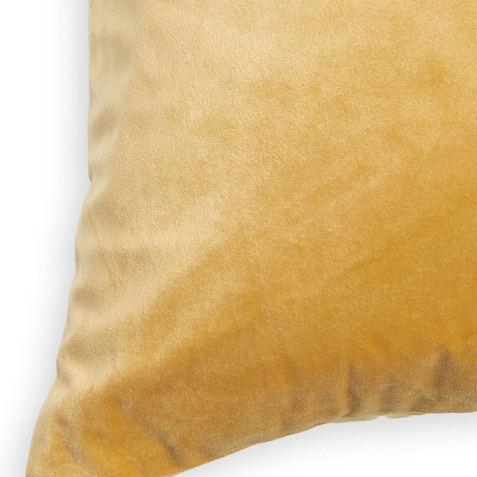 image 1 of BHS Velour Cushion, Yellow