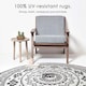 image 2 of Homescapes Outdoor Rug Luxury Waterproof Reversible, For Garden, Round Motif | Black | Black and white