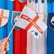 image 2 of Hootyballoo Come On England Polyester Small Waving Flags - Pack of 6