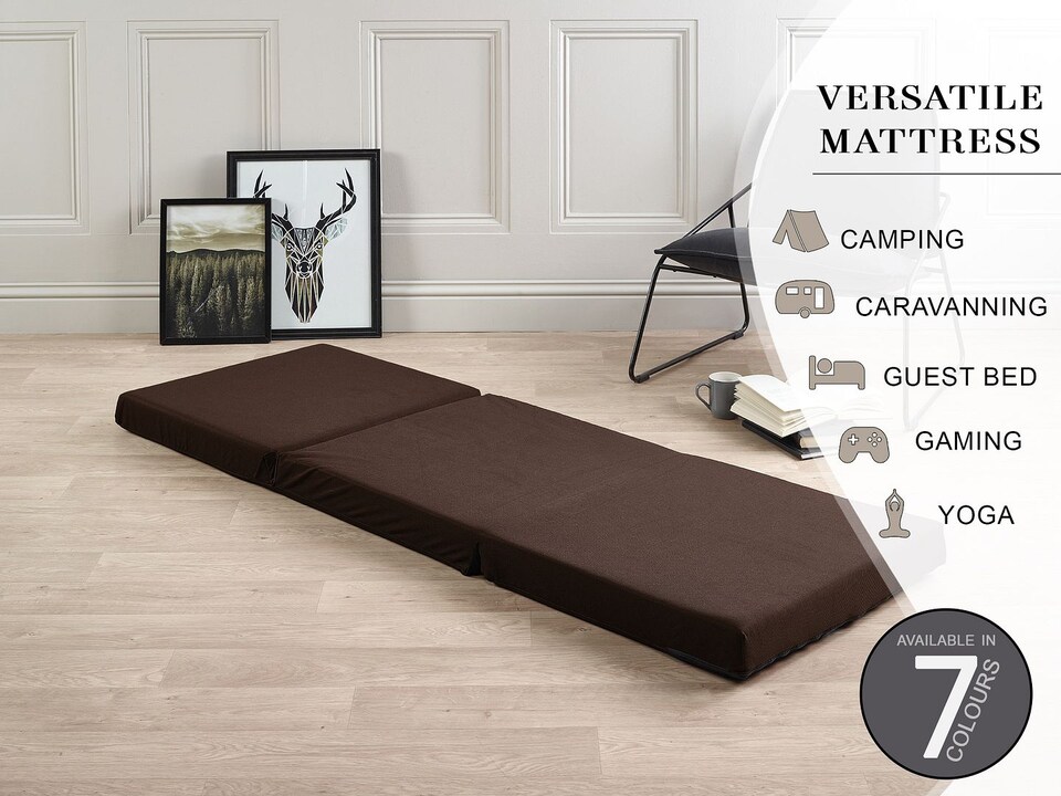 image 1 of Kids Futon Mattress 190 x 63cm | Foldable Floor Bed for Sleepovers