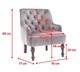 image 8 of Faux Leather Suede Brown Armina Accent Chair