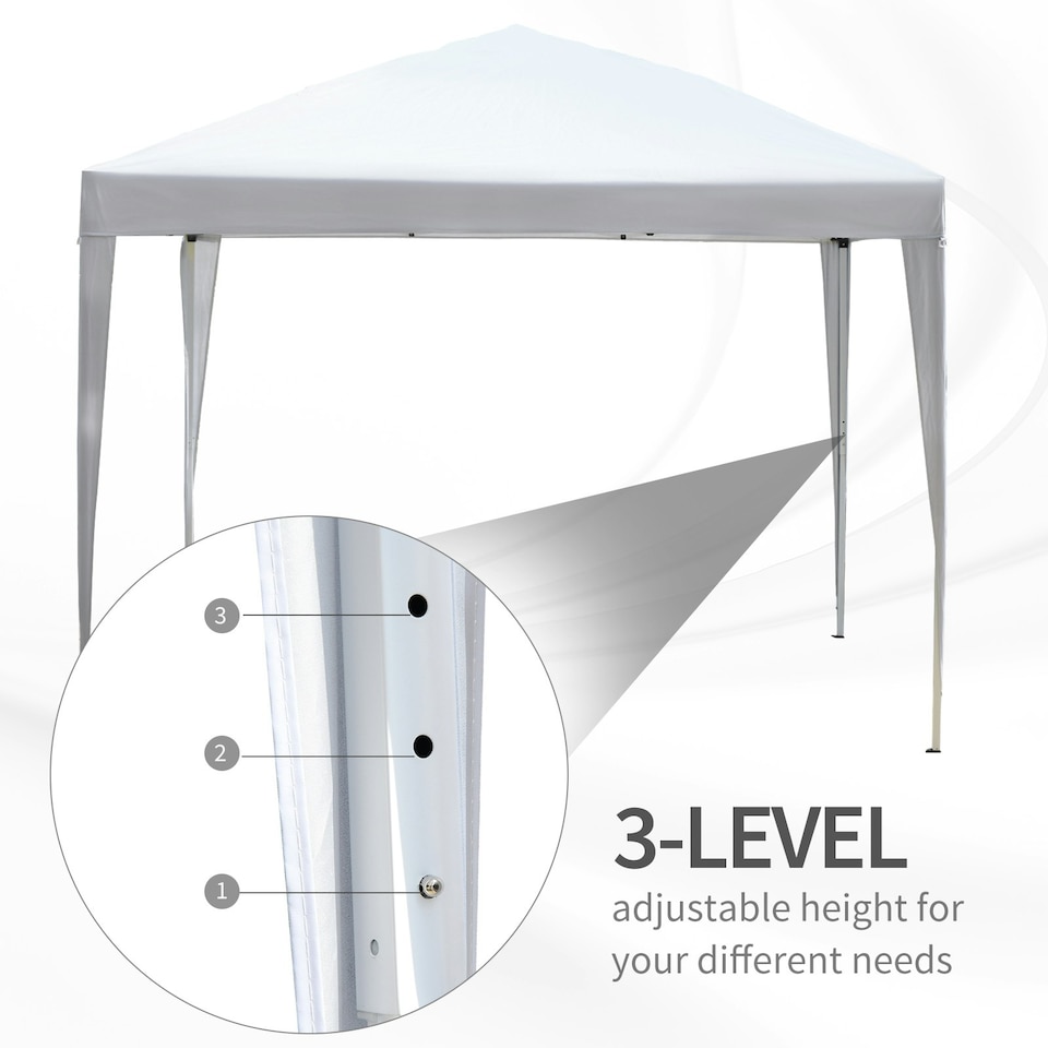 image 1 of Outsunny 3m x 3m Garden Pop Up Gazebo Marquee Wedding Canopy