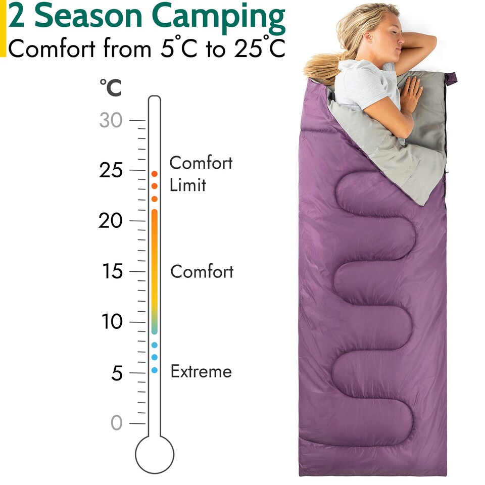 image 1 of Envelope Sleeping Bag - Purple
