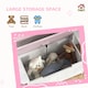 image 6 of AIYAPLAY 2 in 1 Toy Box for Kids with Safety Lid for Bedroom, Nursery, Grey 