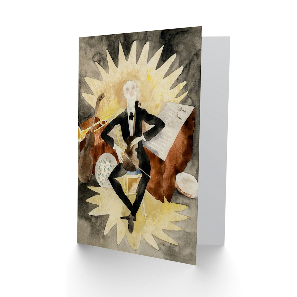 image 1 of Charles Demuth Art Card String Musician Portrait