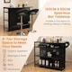 image 6 of COSTWAY Industrial Wine Bar Cabinet Kitchen Storage Sideboard Black Black