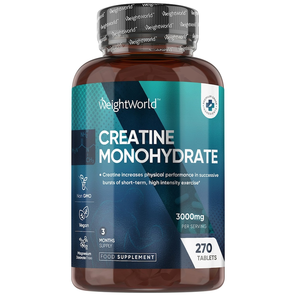 image 1 of Creatine Monohydrate Tablets 3000mg - 270ct (3 Months) - Vegan, Keto