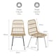 image 5 of VonHaus Richmond Rattan Set of 2 Dining Chairs