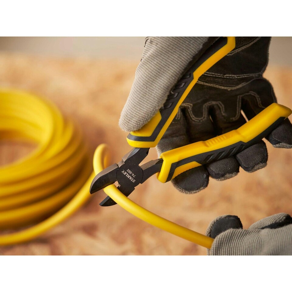 image 1 of Stanley Hand Tools Controlgrip Diagonal Cutting Pliers - Multi Colour - 150mm (6in)