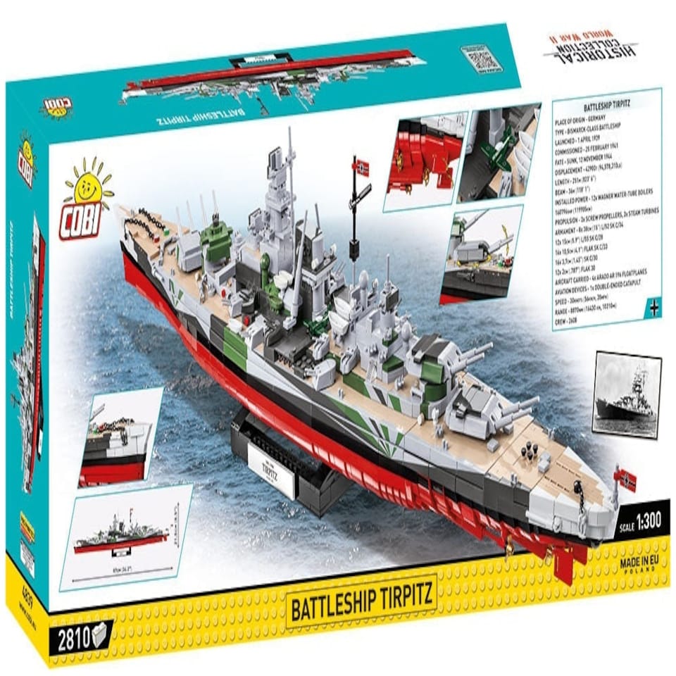 image 1 of Battleship Tirpitz brick model - COBI 4839 - 2910 Bricks