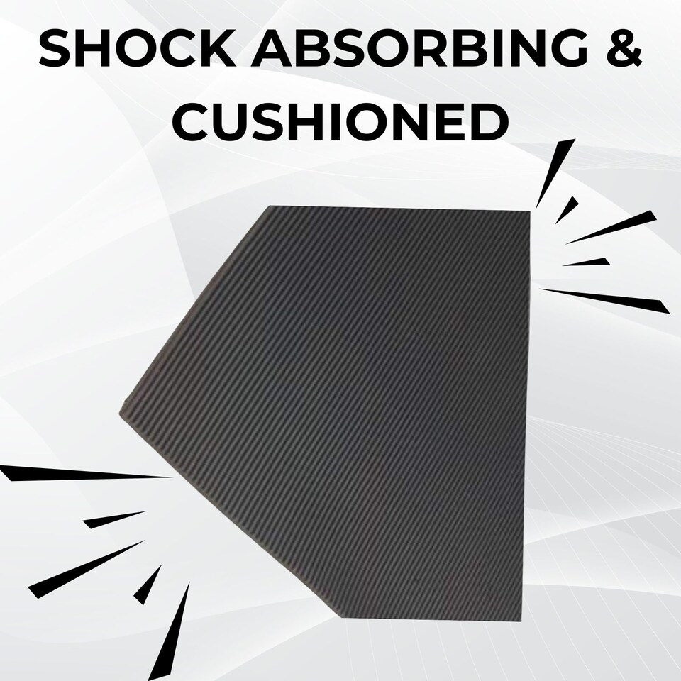 image 1 of Rubber Flooring Matting - 1m x 1m x 3mm - Fine Ribbed - Workshop Garage Shed Van Non-Slip