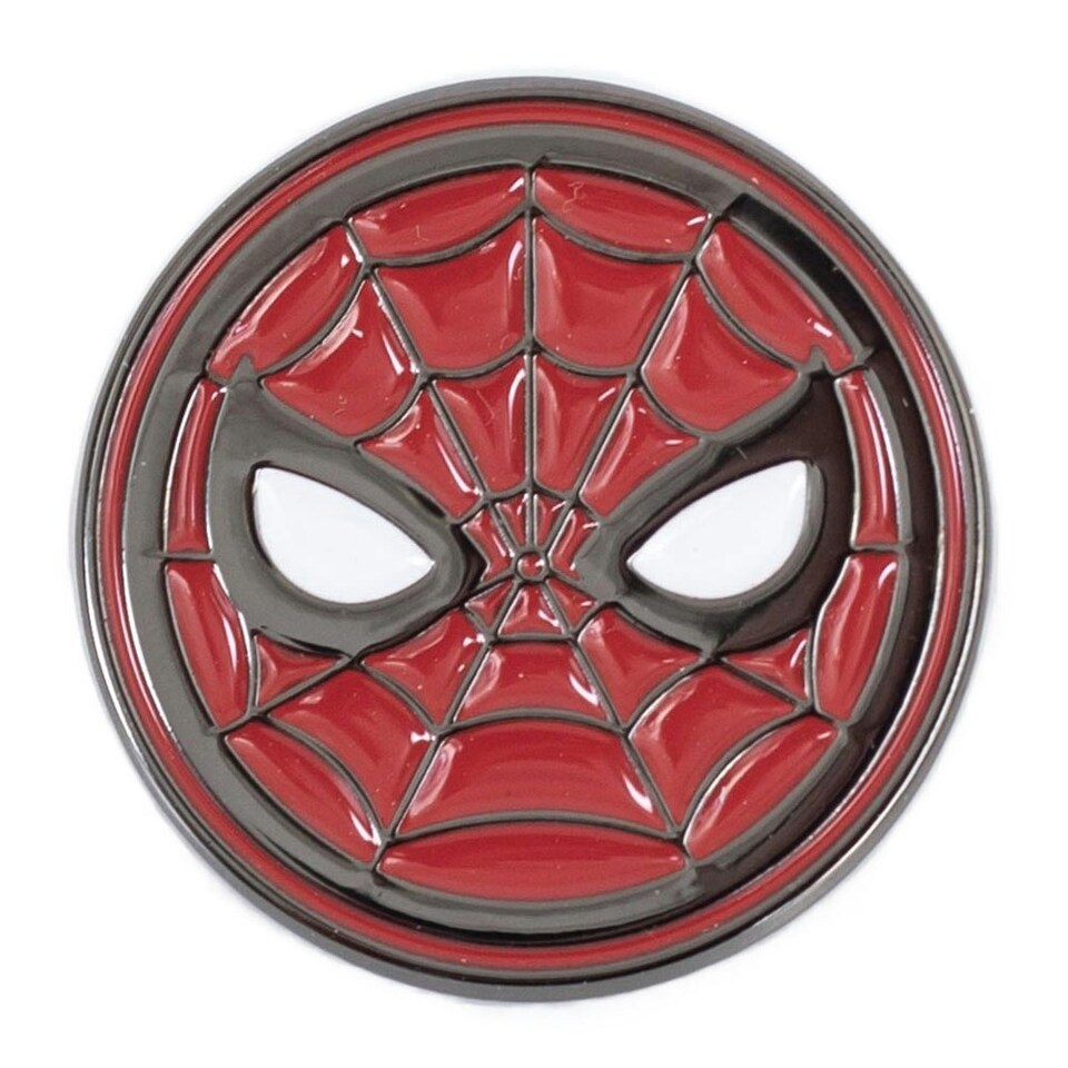 image 1 of Spider-Man Enamel Badge - Red/Black - One Size