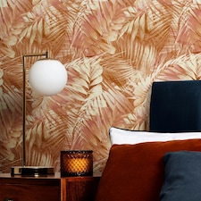 Belize Tropical Wallpaper in Terracotta Multi