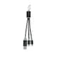 image 2 of MidOcean 4 in 1 Keyring Charging Cable - Black - One Size