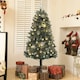 image 2 of HOMCOM 5ft Artificial Christmas Tree with LED Lights and Blue Decorations