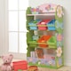 image 2 of Teamson Kids Magic Garden Kids Wooden Toy Organizer with Storage Bins, Pink/Green