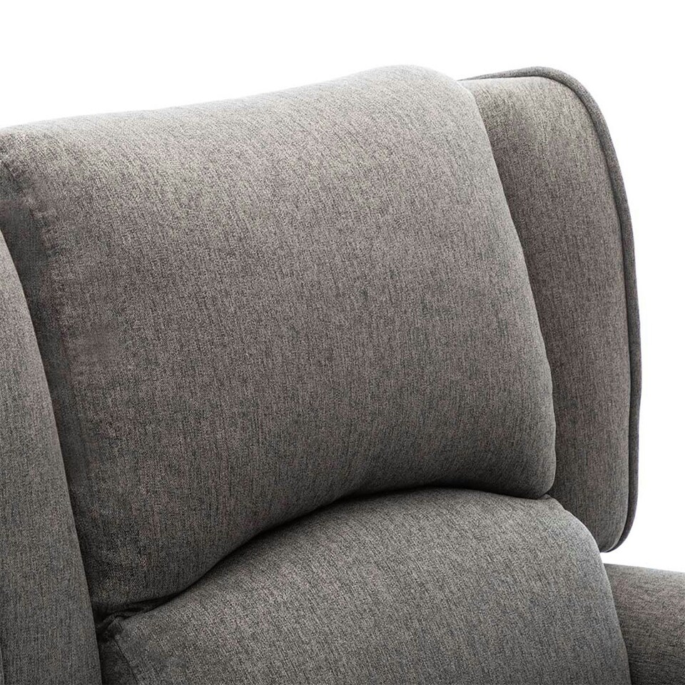 image 1 of Charlotte Modern Fabric Pushback Recliner Sofa Accent Chair | Grey | Grey | One Size