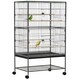 image 1 of PawHut Large Bird Cage Budgie Cage for Finch Canaries Parrot with Stand Grey