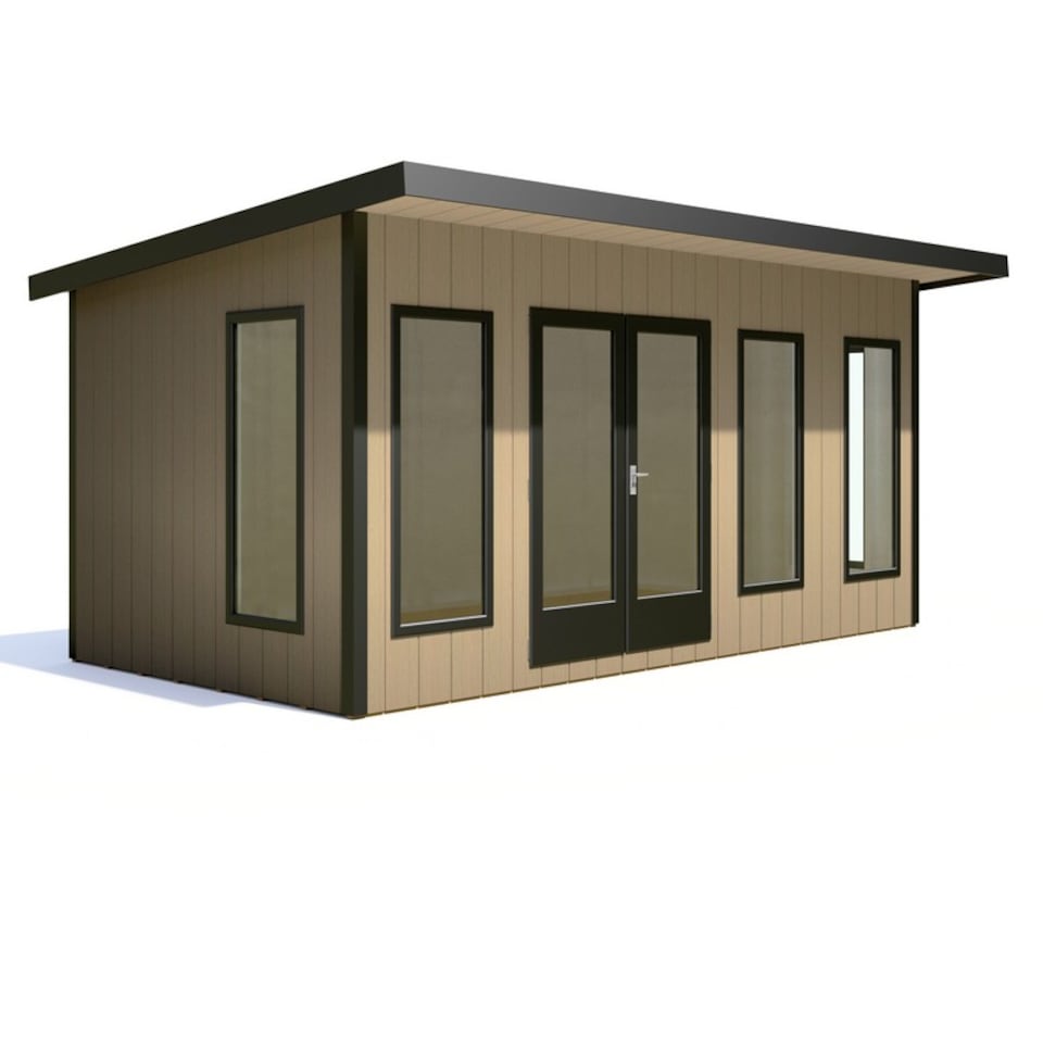 image 1 of Cali 16 x 8 Feet Pent 1 Garden Office - OSB - MDF - L334 x W509.4 x H246.1 cm | Brown