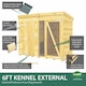 image 4 of 8ft X 6ft Dog Kennel and Run Full Height - Wood - L178 x W243 x H201 cm