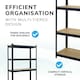 image 4 of Boltless 5 Tier Shelving Racking Heavy Duty Steel Shelf Unit Shed Garage Home Black Black