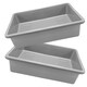 image 3 of 2 x Grey Rectangular Multipurpose Household Tray With Textured Grooved Handles Grey