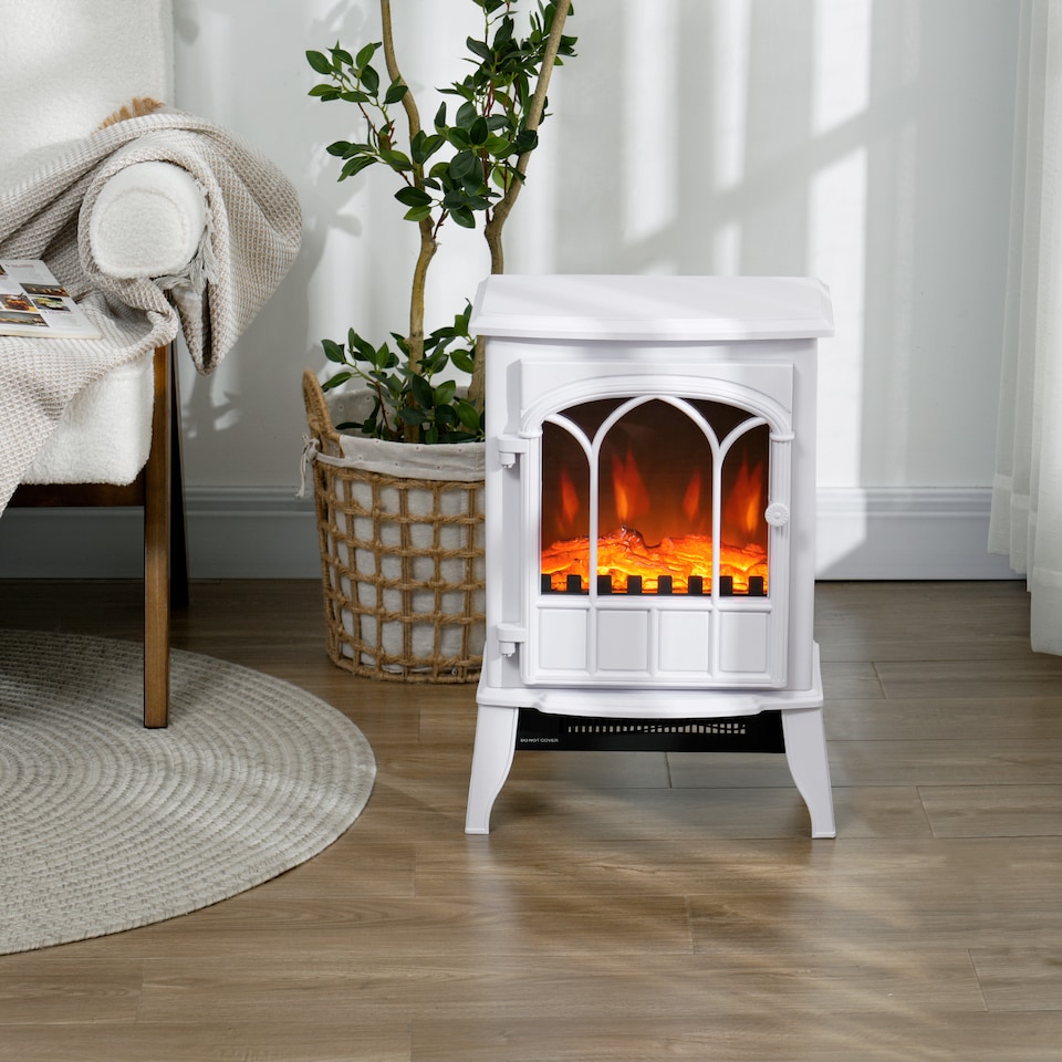 image 1 of HOMCOM Electric Log Burner with LED Flame Effect 1000W/2000W