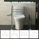 image 7 of HOMCOM Adjustable Toilet Safety Frame with Additional Rubber Tips Storage