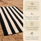 image 3 of Extra Large Organic Cotton Striped Beach Towel | Black | Black/Natural | One size | 1