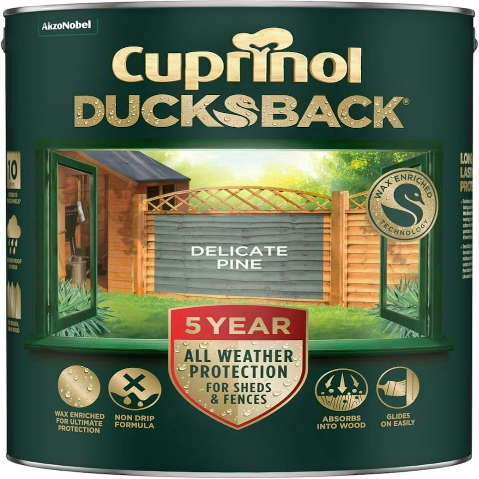 Cuprinol Ducksback 5L Paint Delicate Pine