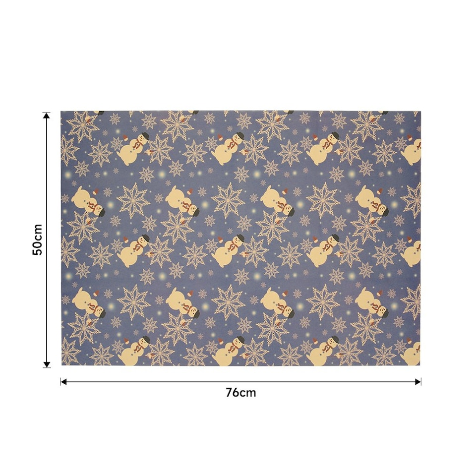 image 1 of Living and Home 10pcs Christmas Rustic Kraft Wrapping Paper Sheets