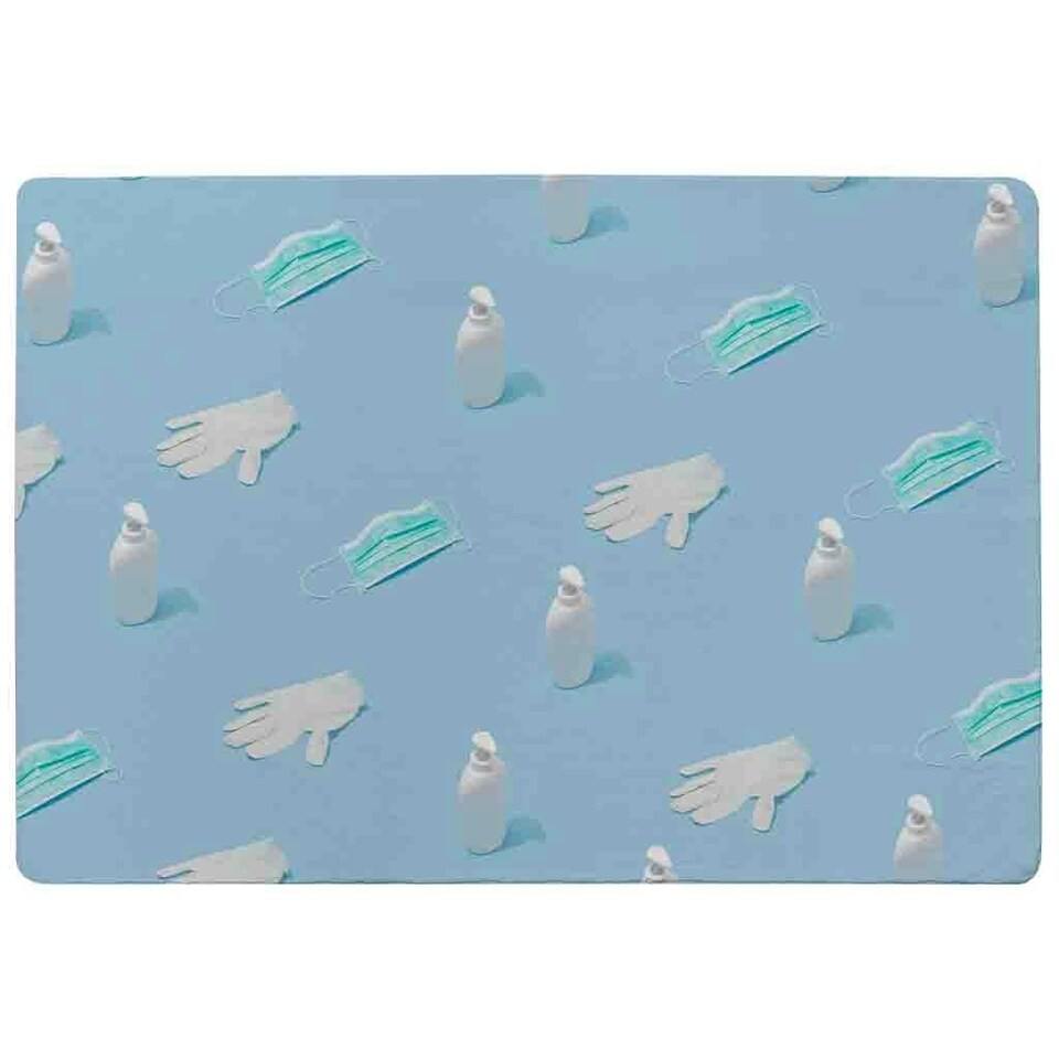 image 1 of Clean Hygiene Rug Blue | M